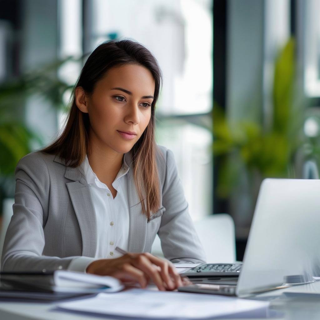 A photo of a payroll account representative A photo of a payroll account representative